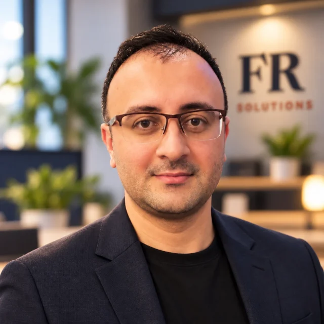 Portrait of Fariz Aghayev, founder of FR-Solutions
